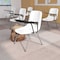 Flash Furniture White Ergonomic Shell Chair with Left Handed Flip-Up Tablet Arm RUT-EO1-WH-LTAB-GG - alternate 1